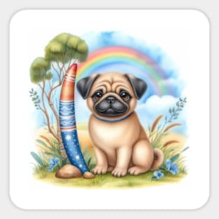 Australian Pug Dog Sticker